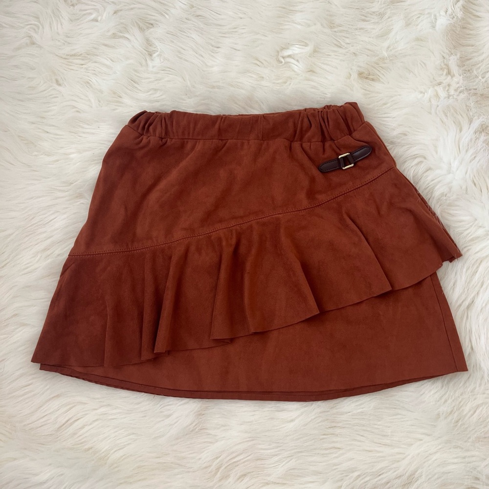 Janie and Jack Brown Skirt for girls. Perfect for Thanksgiving.